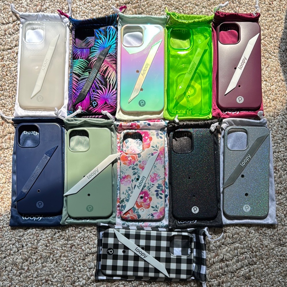 Loopy Case Black and Green Protective Phone Cases
